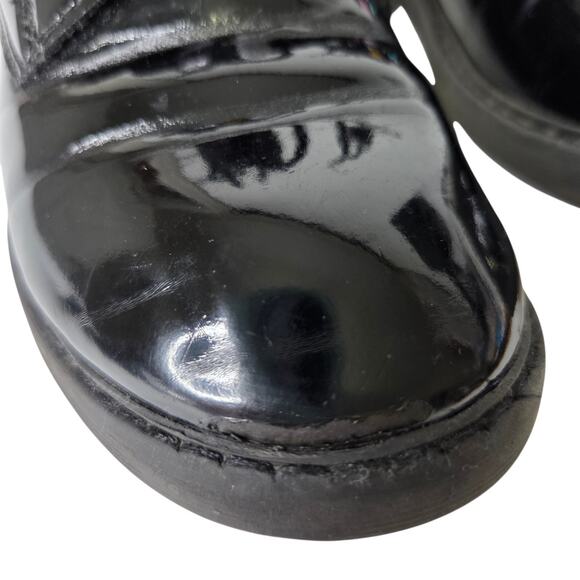 The Children's Place Zip Up Faux Patent Leather Black Boots Youth SZ 3 Charms - Picture 4 of 10